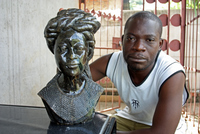 Tribal woman sculpture